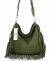Kožené kabelka univerzální Vittoria Gotti zelená B60
