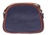 Kožené kabelky listonošky Genuine Leather 3 přihrádky Tmavě modrá s červenou