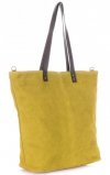 Kožené kabelka shopper bag Vera Pelle žlutá 80041