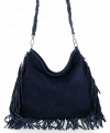 Kožené kabelka univerzální Vittoria Gotti tmavě modrá B60