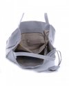 Kožené kabelka shopper bag Vittoria Gotti světle šedá V2