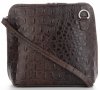 Kožené kabelka listonoška Genuine Leather čokoládová 218