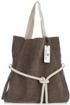 Kožené kabelka shopper bag Vittoria Gotti zemitá V26A