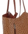 Kožené kabelka klasická Genuine Leather šedá 494
