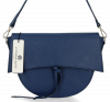 Kožené kabelka listonoška Vittoria Gotti tmavě modrá V2383