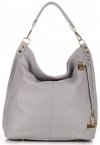 Kožené kabelka shopper bag Vittoria Gotti světle šedá V8047