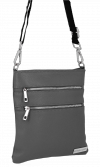 Kožené kabelka univerzální Vittoria Gotti šedá B19