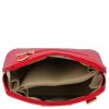 Kožené kabelka listonoška Vittoria Gotti červená V2373