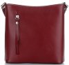 Kožené kabelka listonoška Genuine Leather bordová 6002