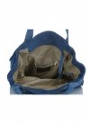 Kožené kabelka shopper bag Vittoria Gotti modrá V501