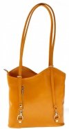 Kožená kabelka batůžek Made in Italy žlutá