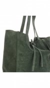 Kožené kabelka shopper bag Vera Pelle zelená 601