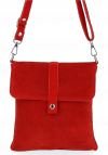 Kožené kabelka univerzální Vittoria Gotti červená B17