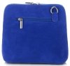 Kožené kabelka listonoška Vittoria Gotti chpově modrá V6A