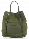 Kožené kabelka univerzální Vittoria Gotti zelená B12