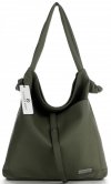 Kožené kabelka shopper bag Vittoria Gotti zelená V5701