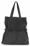 Kožené kabelka shopper bag Vittoria Gotti šedá V26A