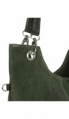 Kožené kabelka listonoška Genuine Leather lahvově zelená 517