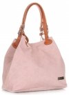 Kožené kabelka shopper bag Vittoria Gotti pudrová růžová V2050