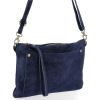 Kožené kabelka listonoška Vittoria Gotti tmavě modrá VPOS4