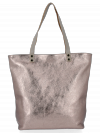 Bőr táska shopper bag Vittoria Gotti barna B24