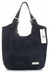 Bőr táska shopper bag Vittoria Gotti tengerkék V80050
