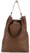 Bőr táska shopper bag Vera Pelle földszínű 3292