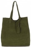 Bőr táska shopper bag Vittoria Gotti zöld V205454