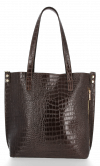 Bőr táska shopper bag Vittoria Gotti csokoládé VG803