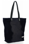 Bőr táska shopper bag Vittoria Gotti tengerkék V2380