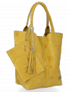 Bőr táska shopper bag Vittoria Gotti sárga B23