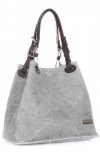 Bőr táska shopper bag Vittoria Gotti világosszürke V2050