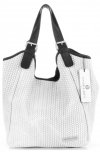 Bőr táska shopper bag Vittoria Gotti világos bézs V80050