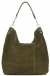 Bőr táska shopper bag Vittoria Gotti zöld V80051