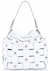 Bőr táska shopper bag Vittoria Gotti fehér V5867