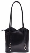 Bőr táska borítéktáska Genuine Leather fekete 491