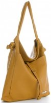 Bőr táska shopper bag Vittoria Gotti mustár V5701