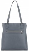 Bőr táska klasszikus Genuine Leather világosszürke J6088
