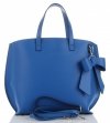 Bőr táska shopper bag Vittoria Gotti kobalt V6D BIGko