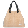 Bőr táska shopper bag Vittoria Gotti bézs V2L