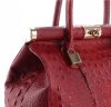 Bőr táska kuffer Genuine Leather piros 7727