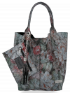Bőr táska shopper bag Vittoria Gotti fekete VG91