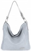 Bőr táska shopper bag Vittoria Gotti világosszürke V2054