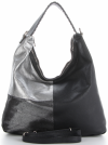 Bőr táska shopper bag Genuine Leather fekete 5521