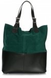Bőr táska shopper bag Genuine Leather zöld 605
