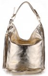 Bőr táska shopper bag Vittoria Gotti arany V803
