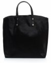 Bőr táska shopper bag Genuine Leather fekete 806576