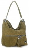 Bőr táska shopper bag Vittoria Gotti zöld V3821
