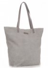 Bőr táska shopper bag Vittoria Gotti világosszürke V915