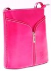 Bőr táska levéltáska Genuine Leather 208 rózsaszín